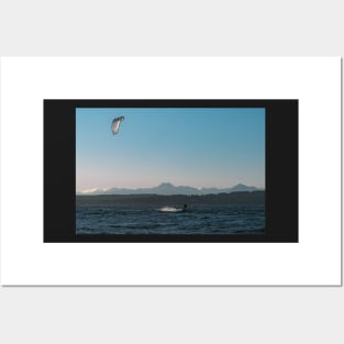 Kitesurfing in the pacific northwest Posters and Art